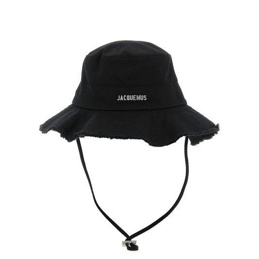 Jacquemus Black Cotton Bucket Hat