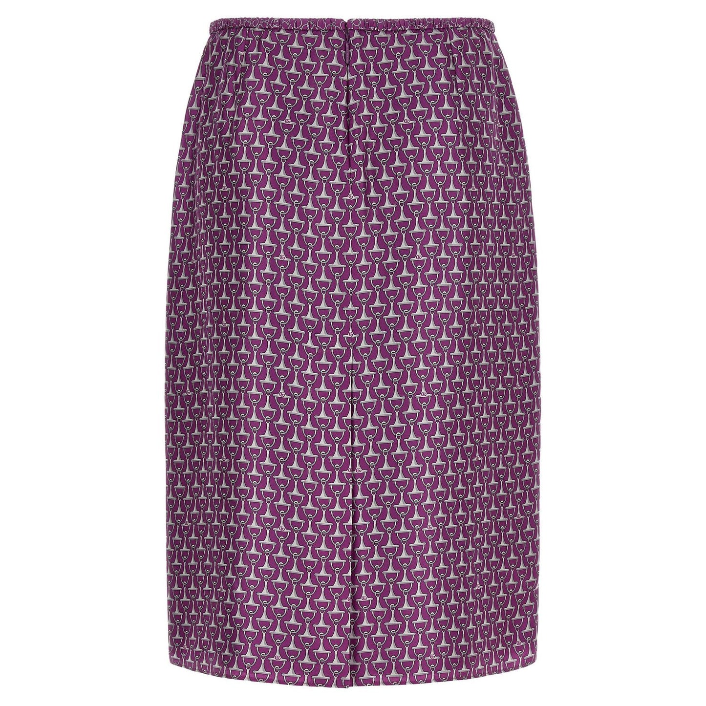 Gucci Purple Silk Midi Skirt