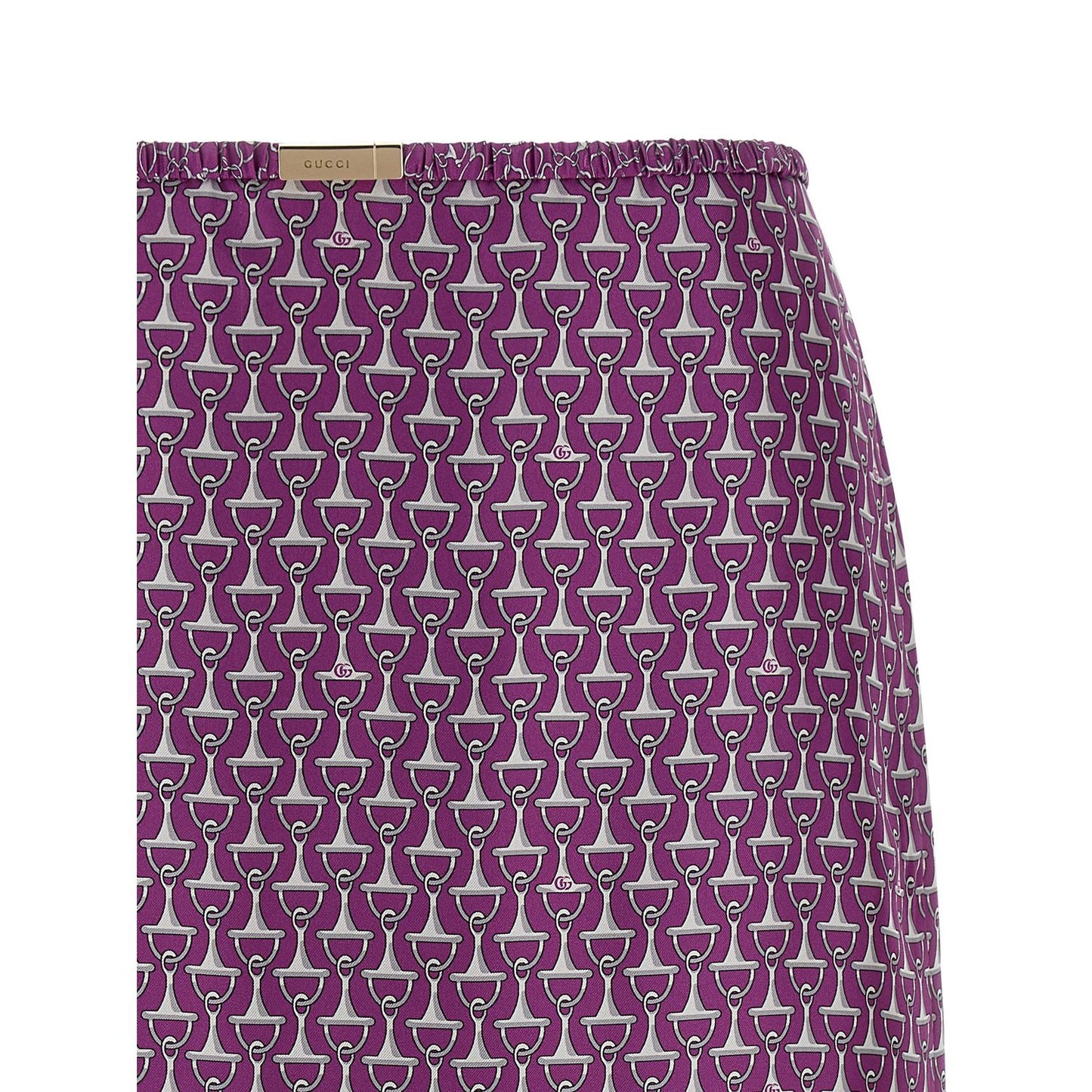 Gucci Purple Silk Midi Skirt