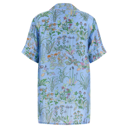 Gucci Blue Silk Blouse
