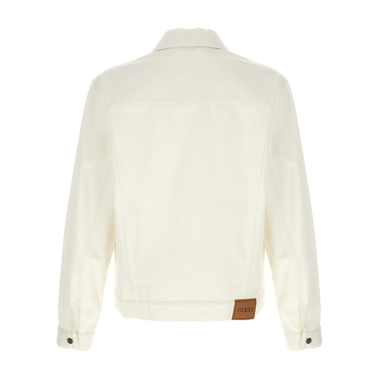 Gucci White Cotton Denim Jacket