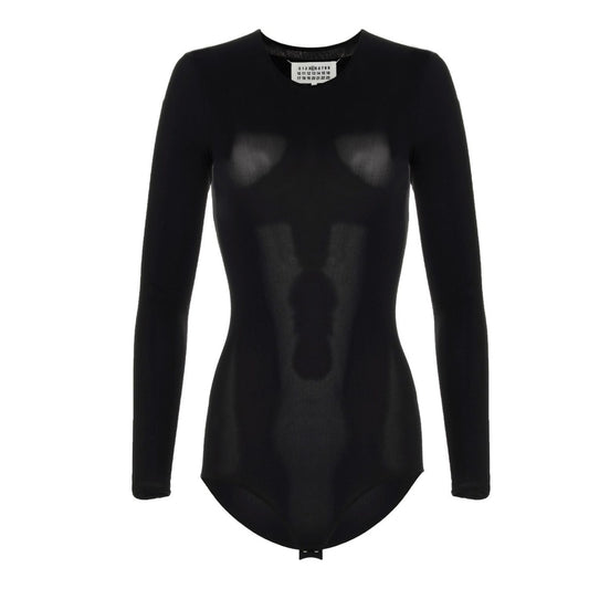 Maison Margiela Black Polyamide Bodysuit