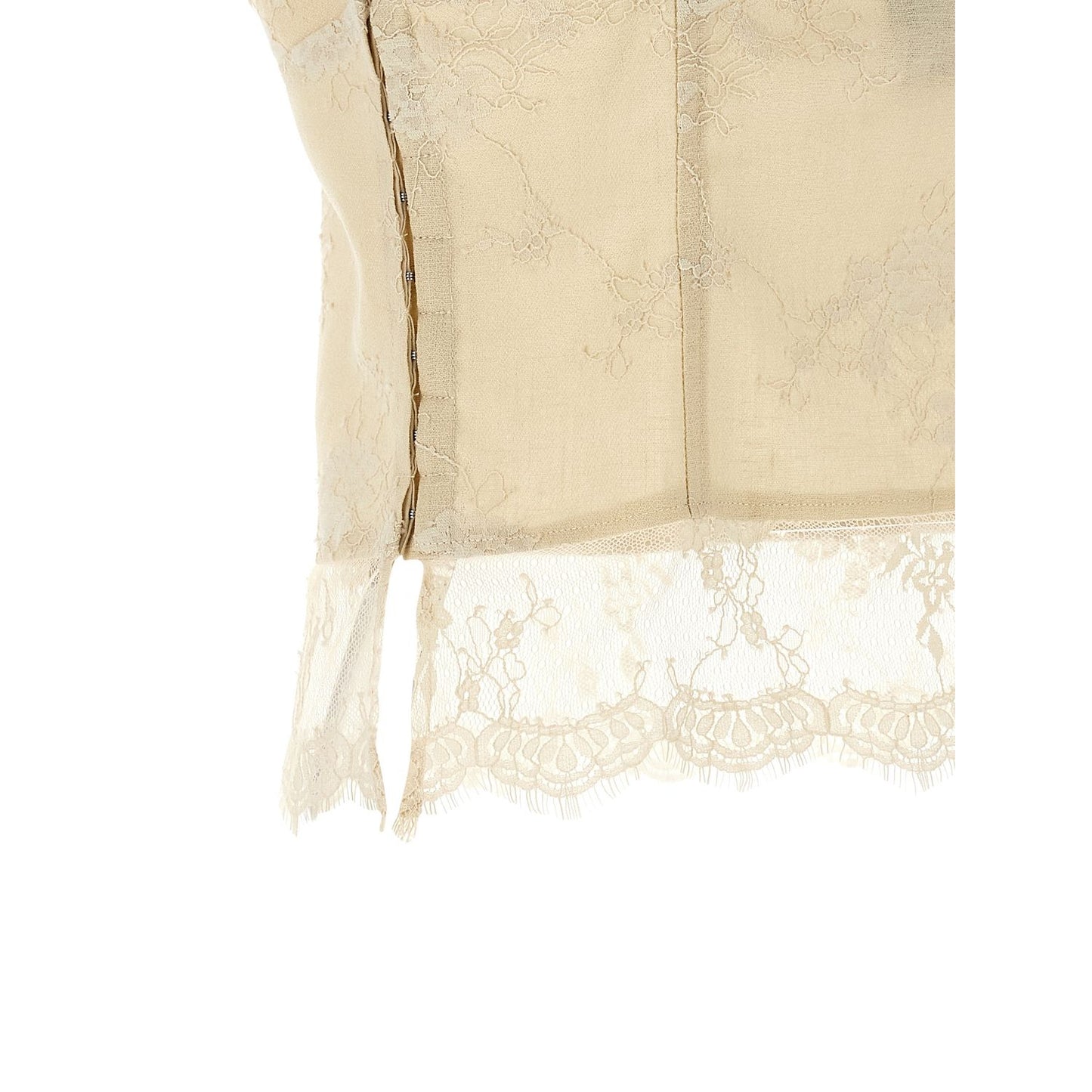 PINKO Beige Linen Tank Tops