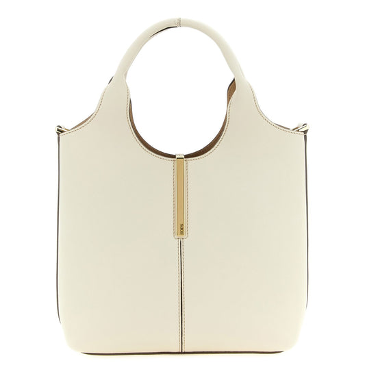 Tod's White Calfskin Tote Bag
