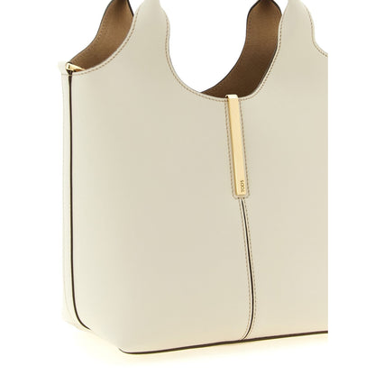 Tod's White Calfskin Tote Bag