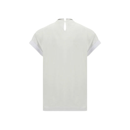 Brunello Cucinelli White Elastane T-Shirt
