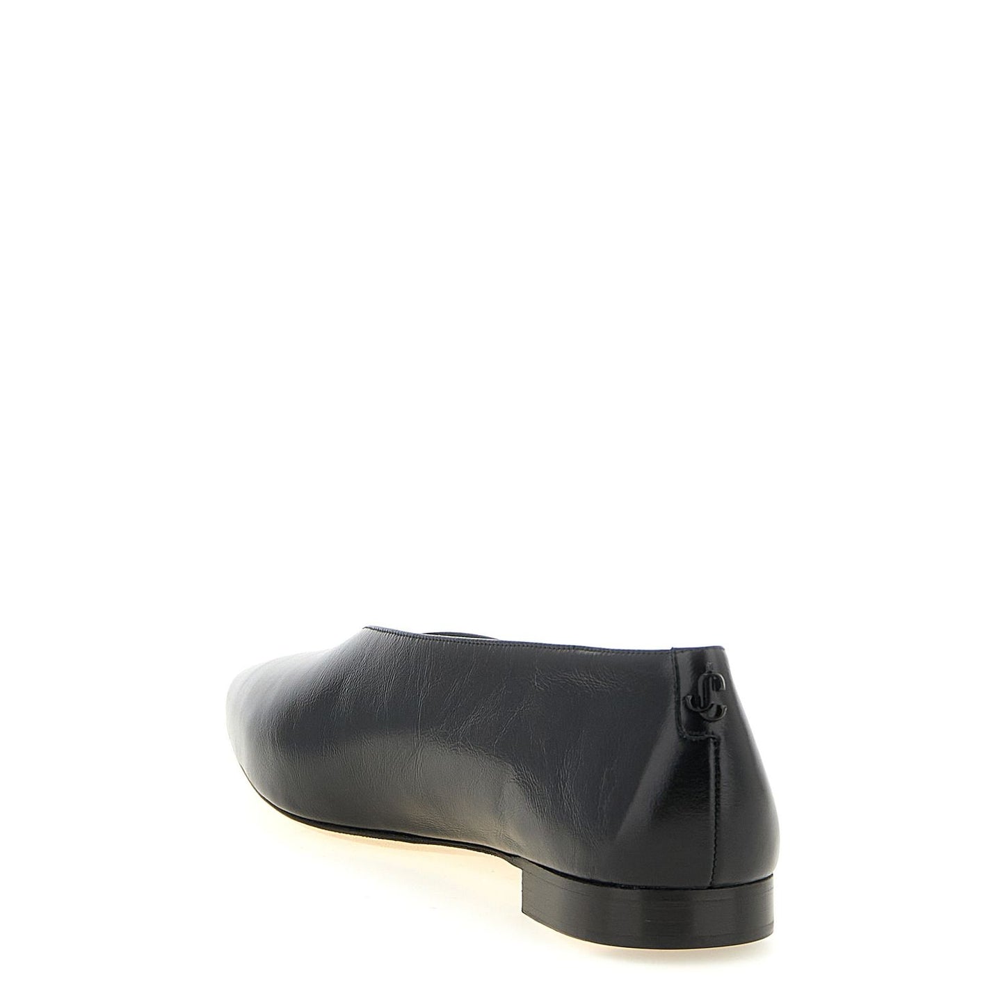 Jimmy Choo Black Leather Ballet Flats