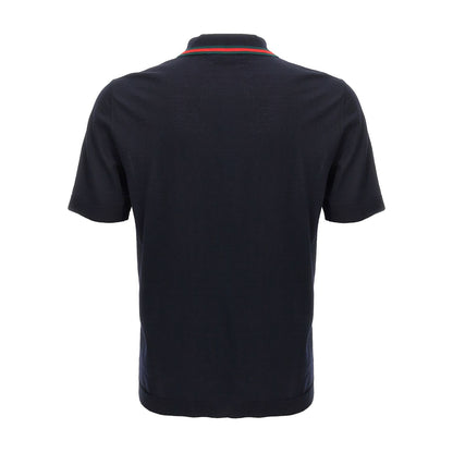 Gucci Blue Wool Polo Shirt