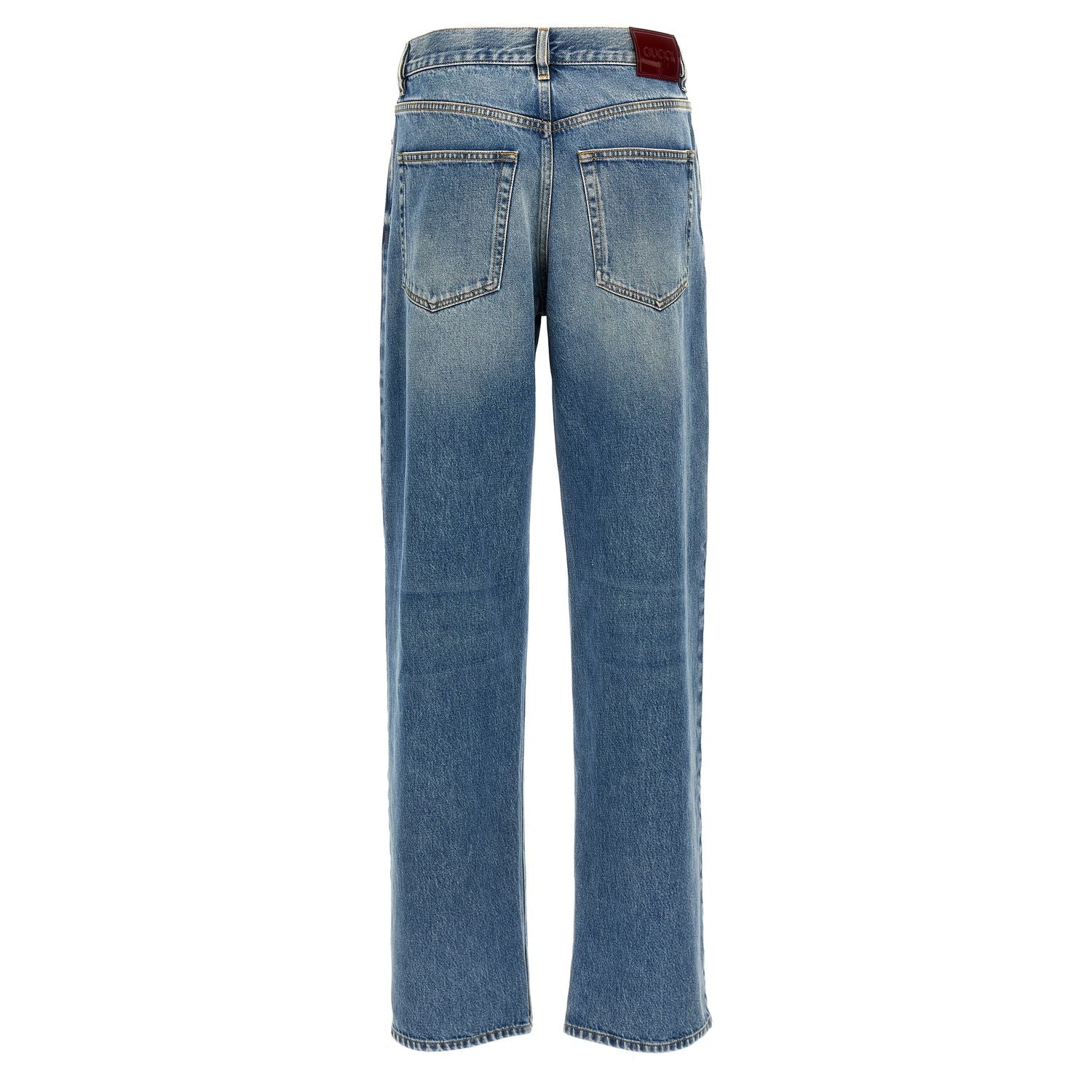 Gucci Blue Cotton Boyfriend Jeans