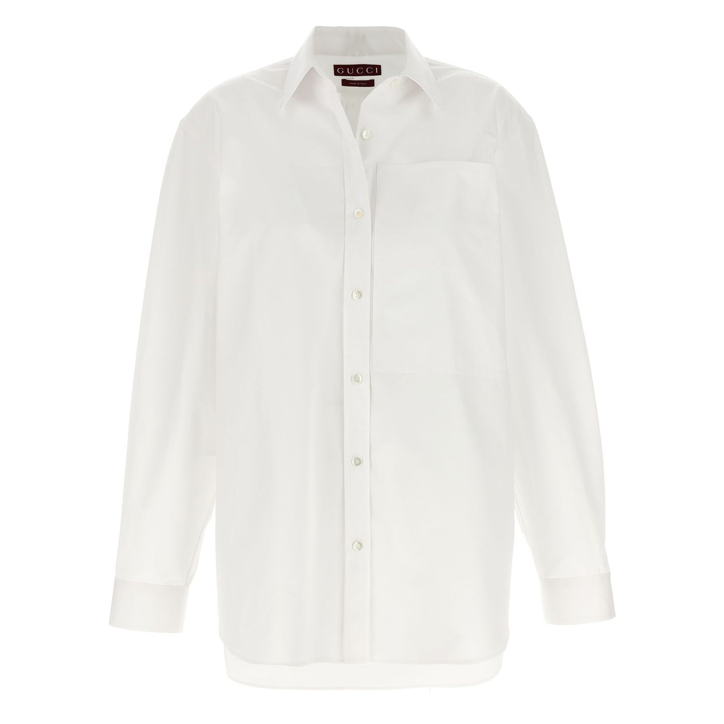 Gucci White Cotton Blouse