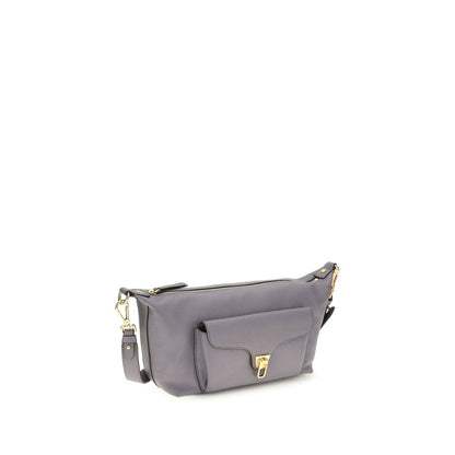 Coccinelle Gray Calf Leather Bos Taurus Shoulder Bag