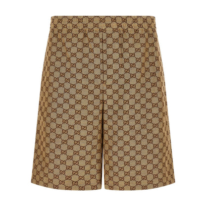 Gucci Beige Linen Bermuda Shorts