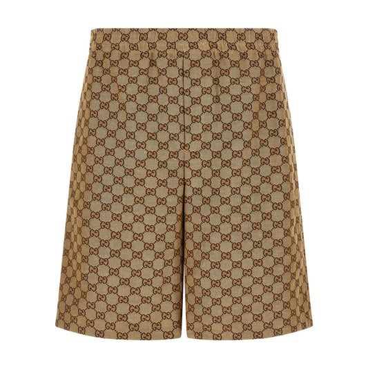 Gucci Beige Linen Bermuda Shorts