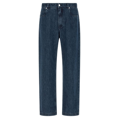Fendi Blue Cotton Flared Jeans