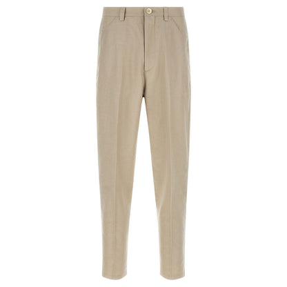 Brunello Cucinelli Brown Cotton Casual Pants