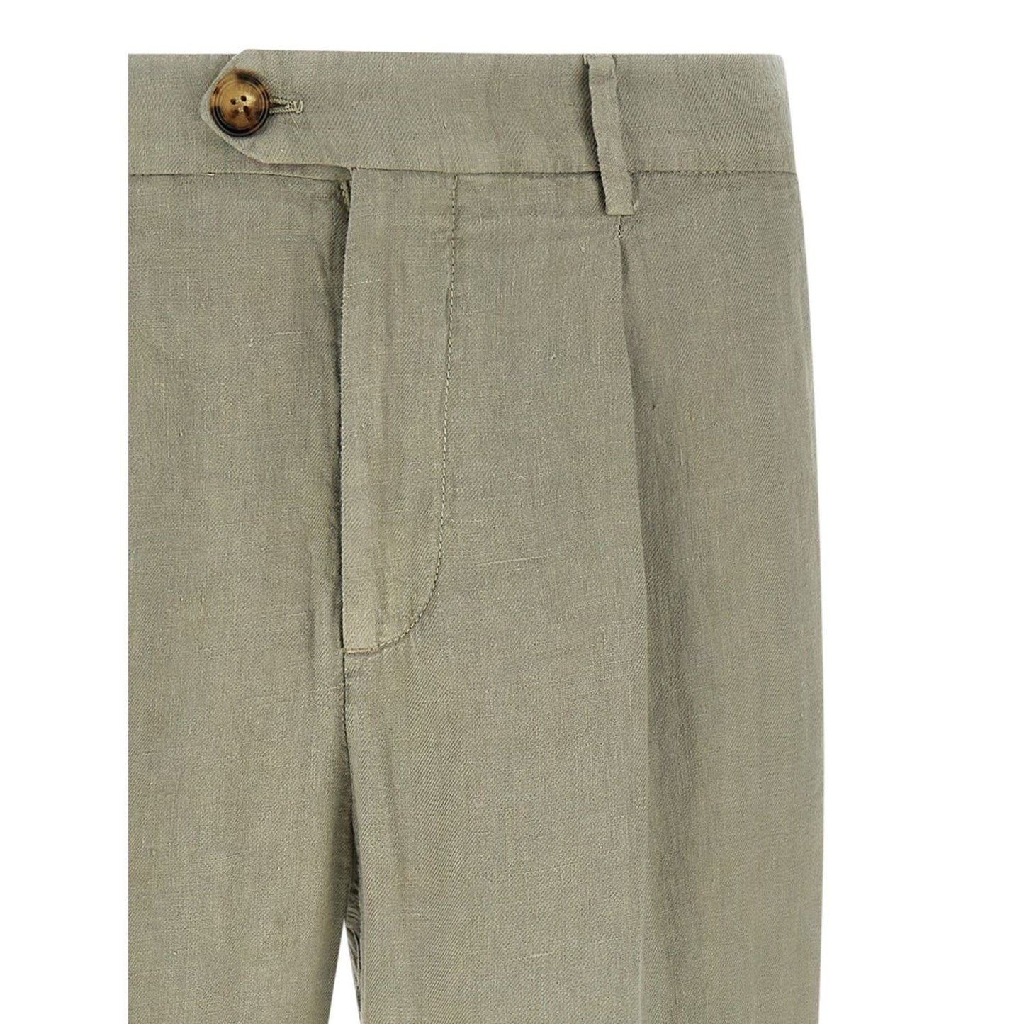 Brunello Cucinelli Bicolor Linen Casual Pants
