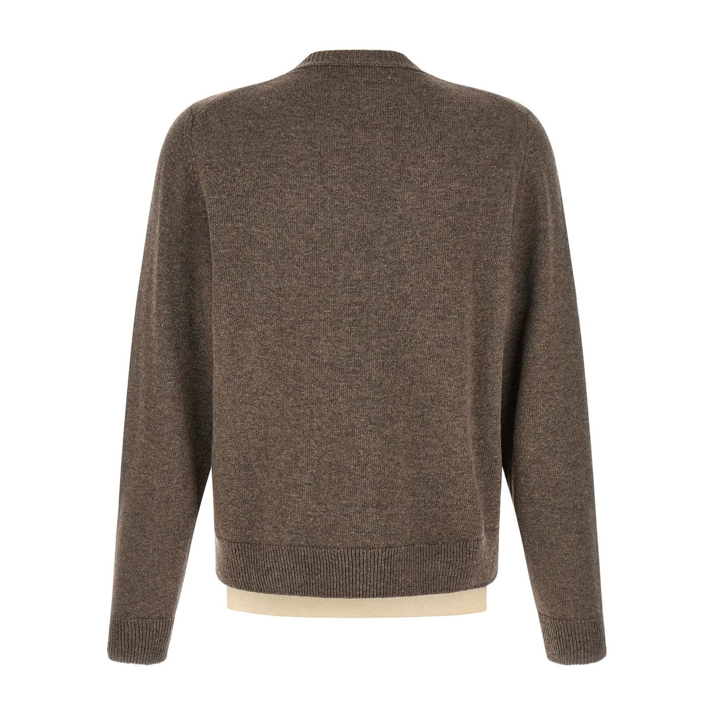 Maison Margiela Brown Virgin Wool Cardigan