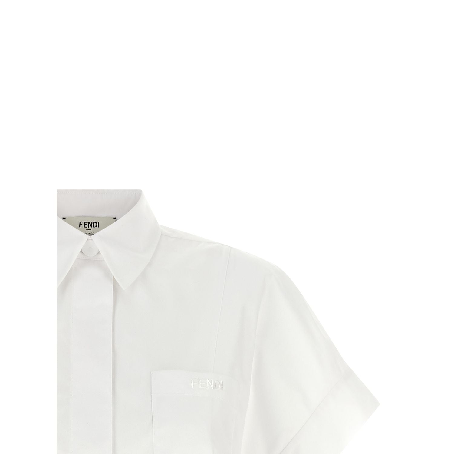 Fendi White Cotton Blouse
