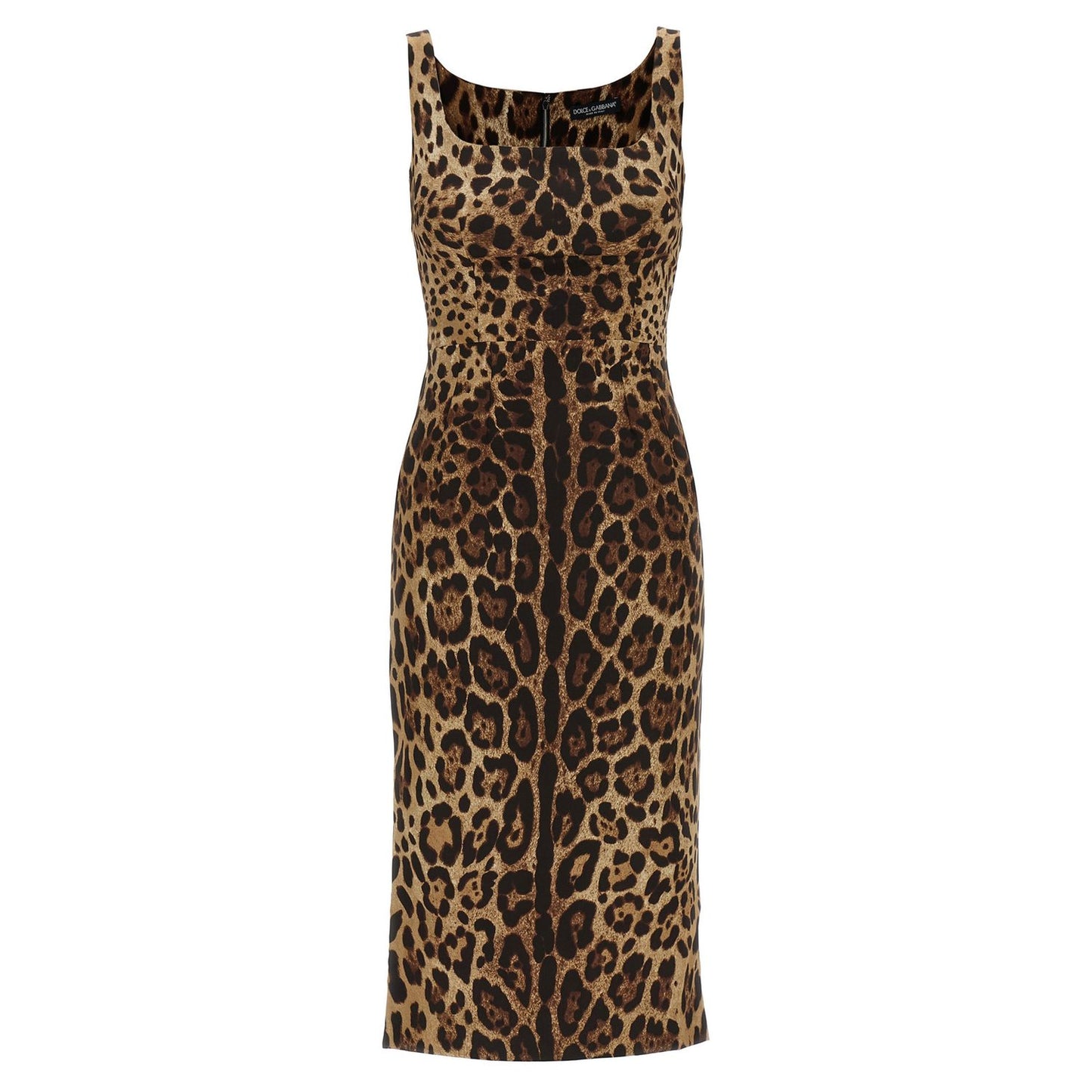 Dolce & Gabbana Brown Silk Midi Dress