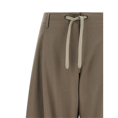 Brunello Cucinelli Gray Cotton Athletic Pants