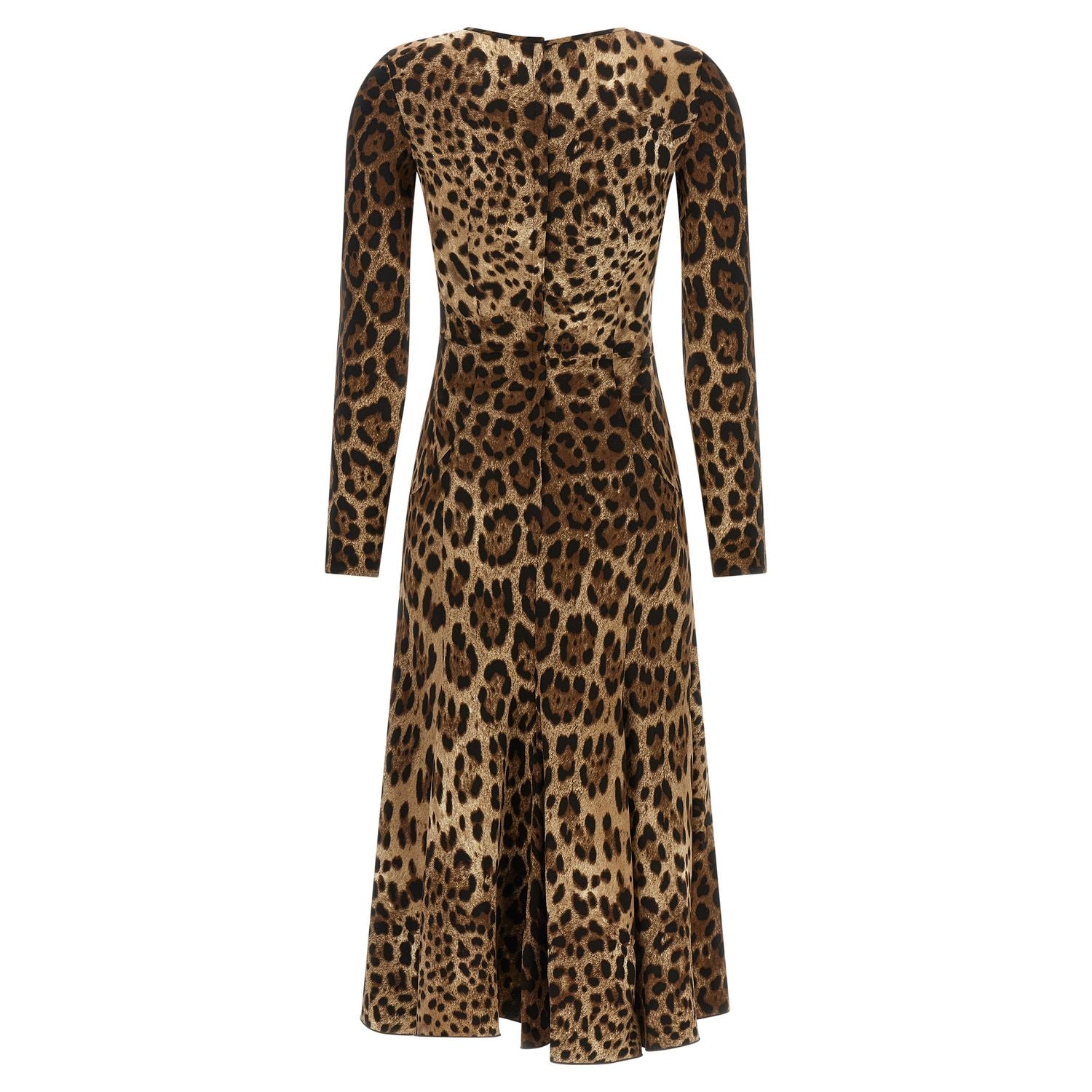 Dolce & Gabbana Brown Viscose Midi Dress