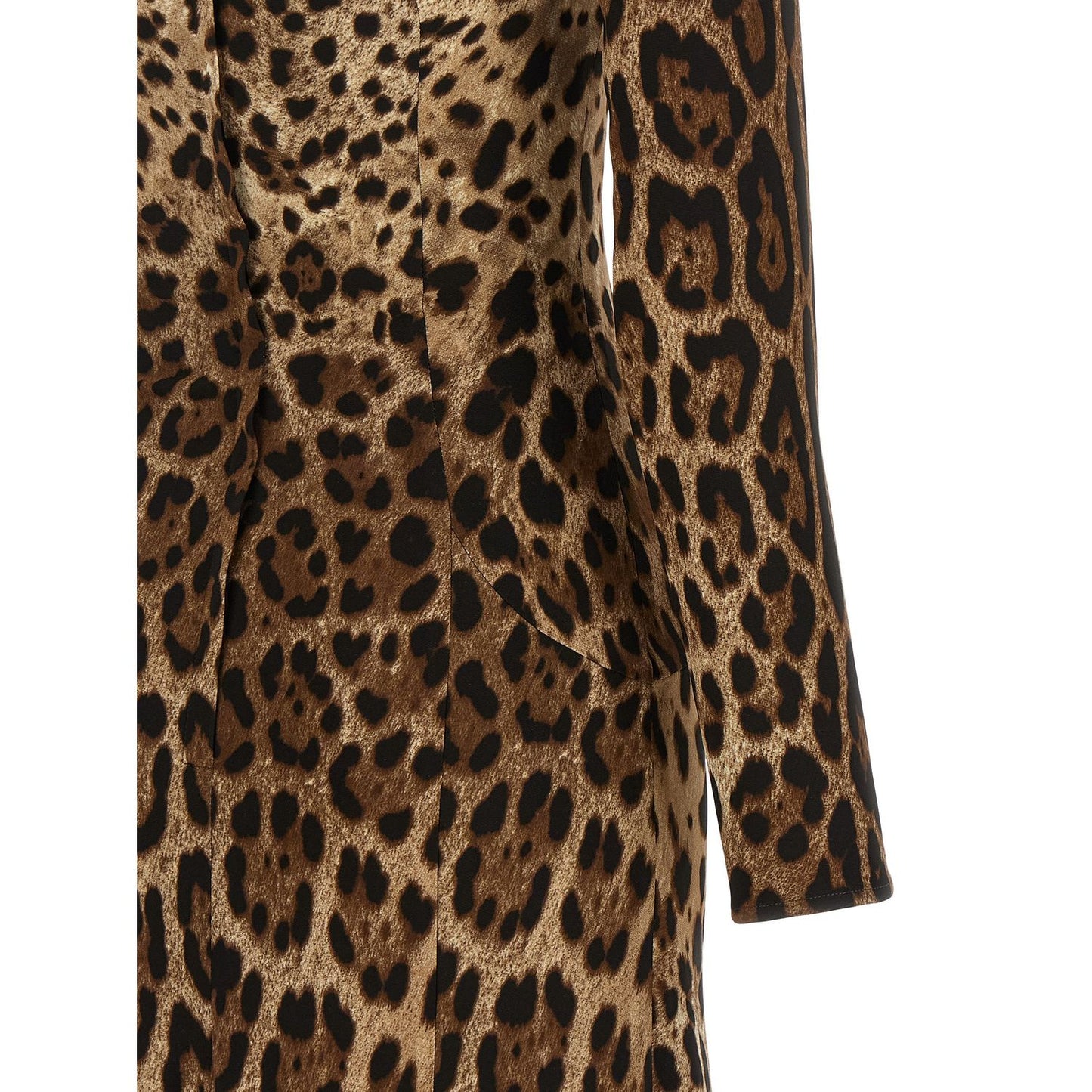 Dolce & Gabbana Brown Viscose Midi Dress