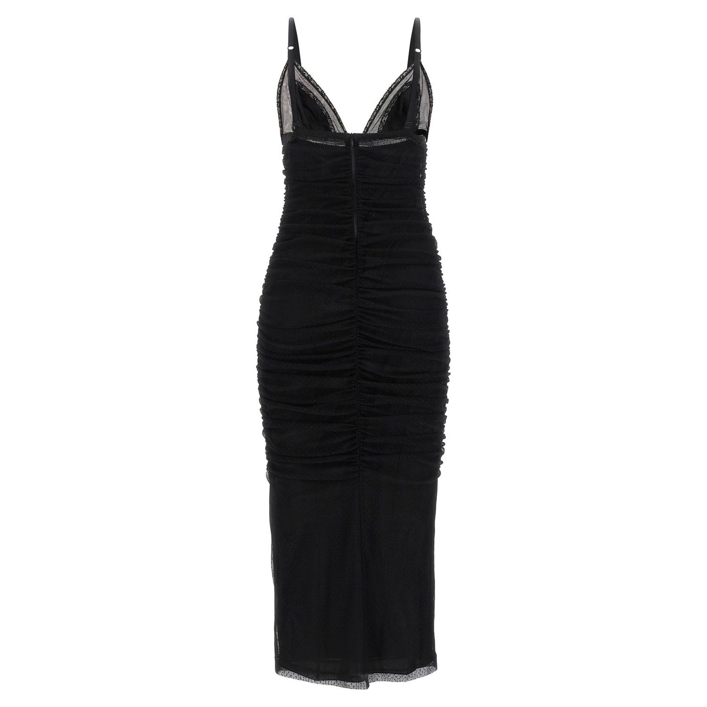 Dolce & Gabbana Black Polyamide Midi Dress