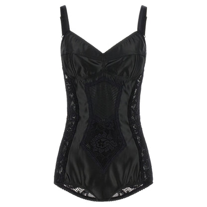 Dolce & Gabbana Black Polyamide Bodysuit
