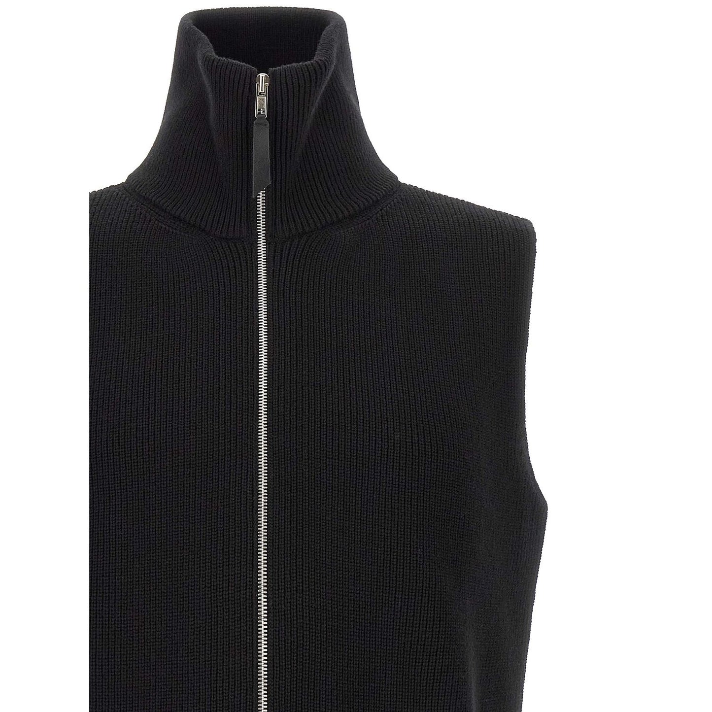 Maison Margiela Black Wool Sleeveles Sweater