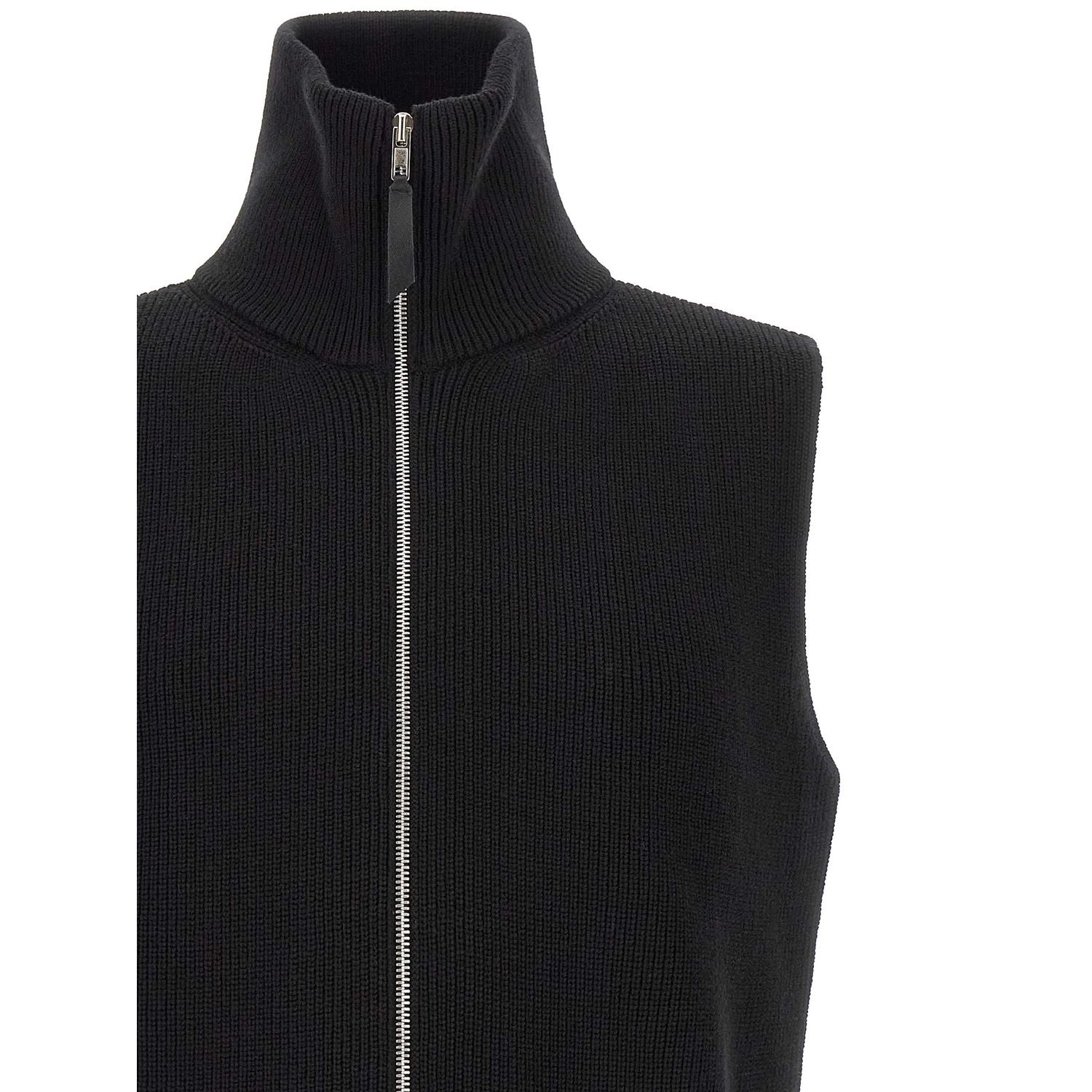Maison Margiela Black Wool Sleeveles Sweater