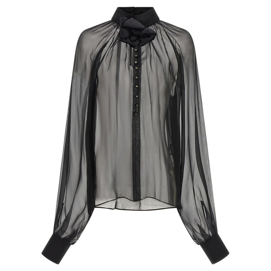 Dolce & Gabbana Black Silk Blouse