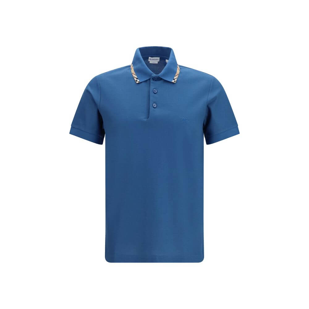 Burberry Blue Cotton Polo Shirt