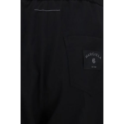 MM6 Black Polyester Casual Pants