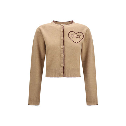 Chloé Beige Wool Oves Aries Cardigan