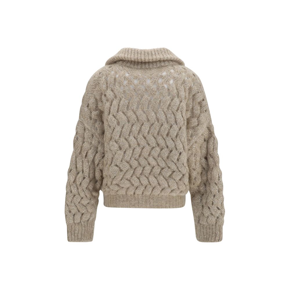 Brunello Cucinelli Beige Wool Oves Aries Cardigan