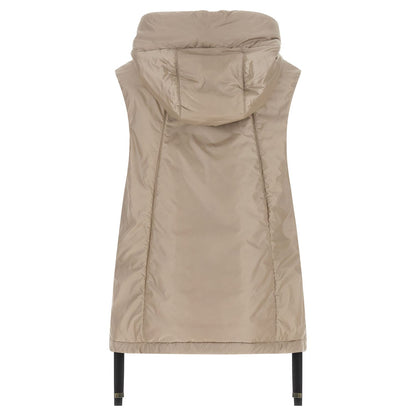 Max Mara Beige Polyester Sleeveless Jacket