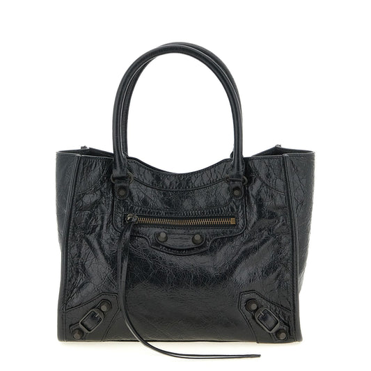 Balenciaga Black Lamb Leather Tote Bag