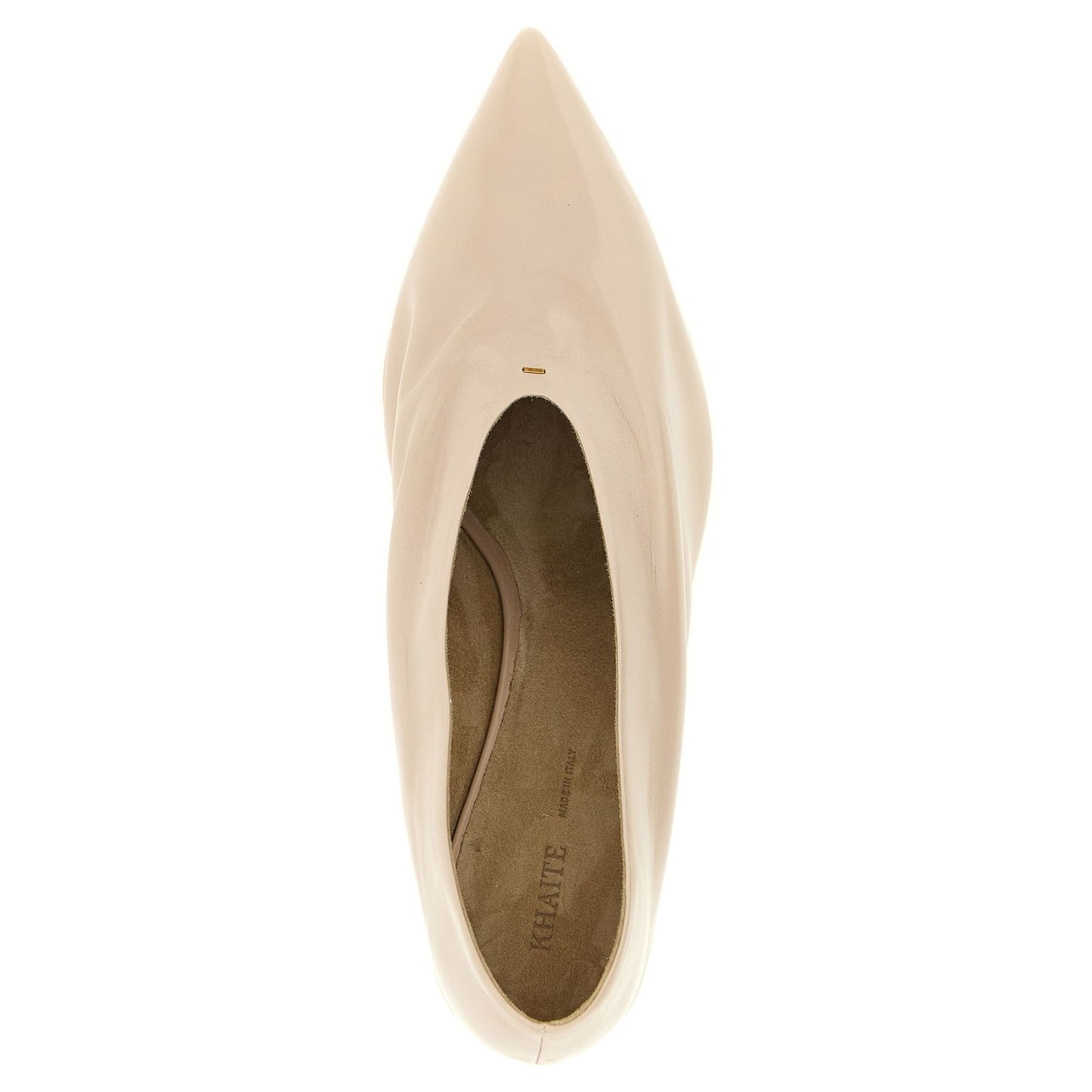 Khaite Beige Calfskin Mid Heel Pumps