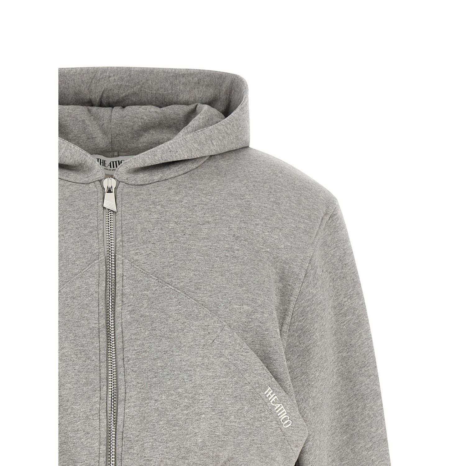 The Attico Gray Cotton Sweatshirt