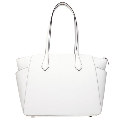 Michael Kors White Leather Shoulder Bag