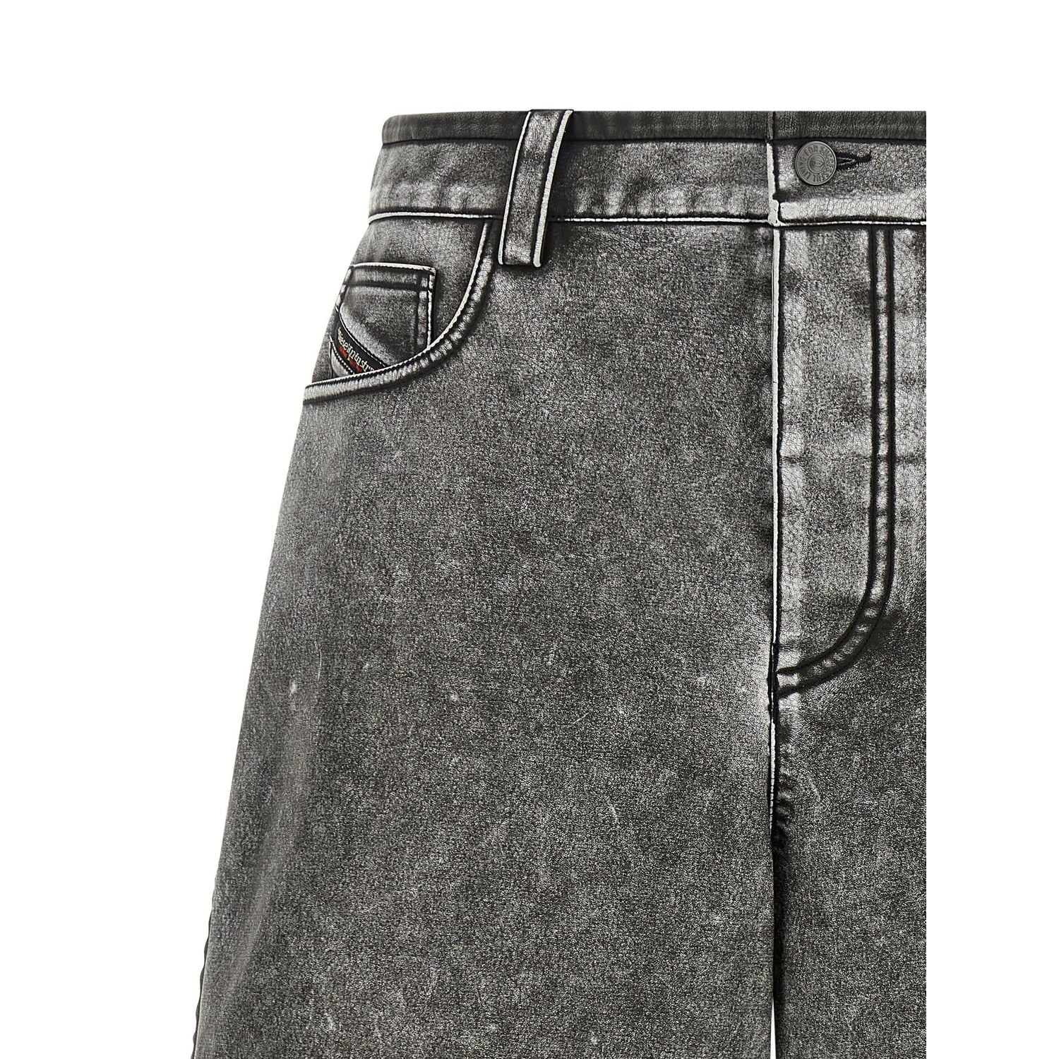 Diesel Gray Polyethylene Bermuda Shorts