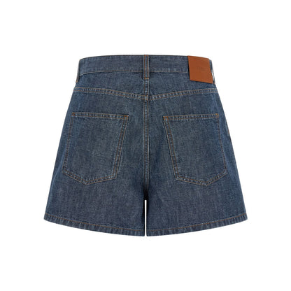 Fendi Blue Cotton Bermuda Shorts