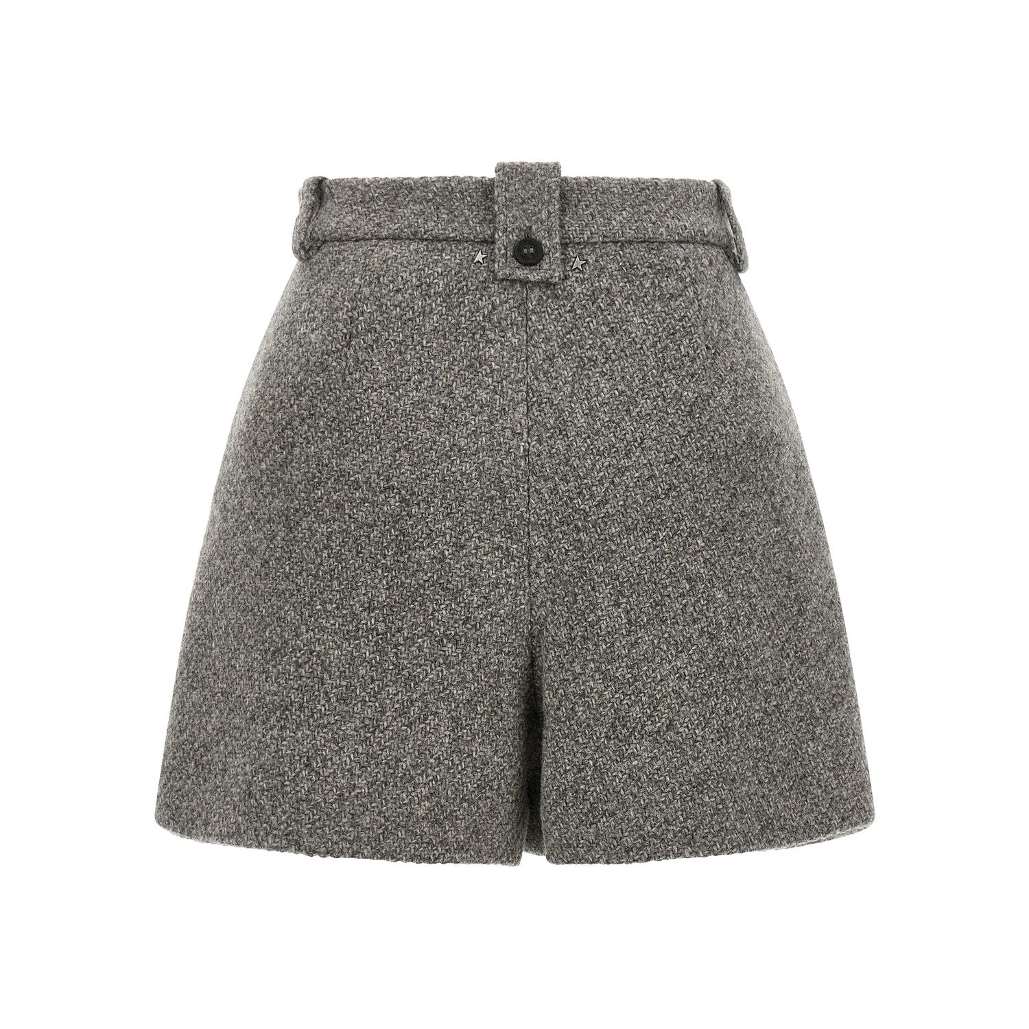 Golden Goose Gray Virgin Wool Bermuda Shorts