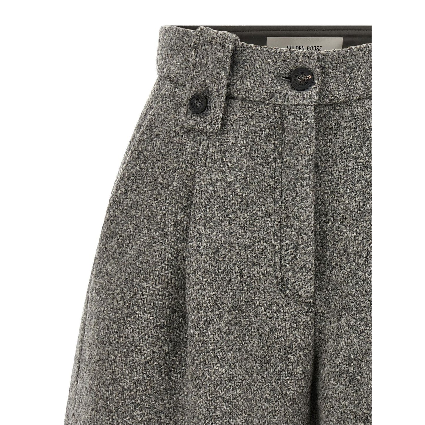 Golden Goose Gray Virgin Wool Bermuda Shorts
