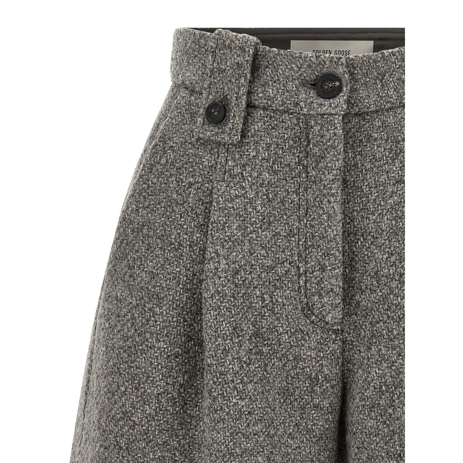 Golden Goose Gray Virgin Wool Bermuda Shorts