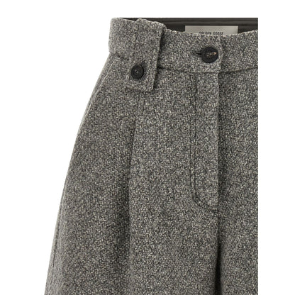 Golden Goose Gray Virgin Wool Bermuda Shorts