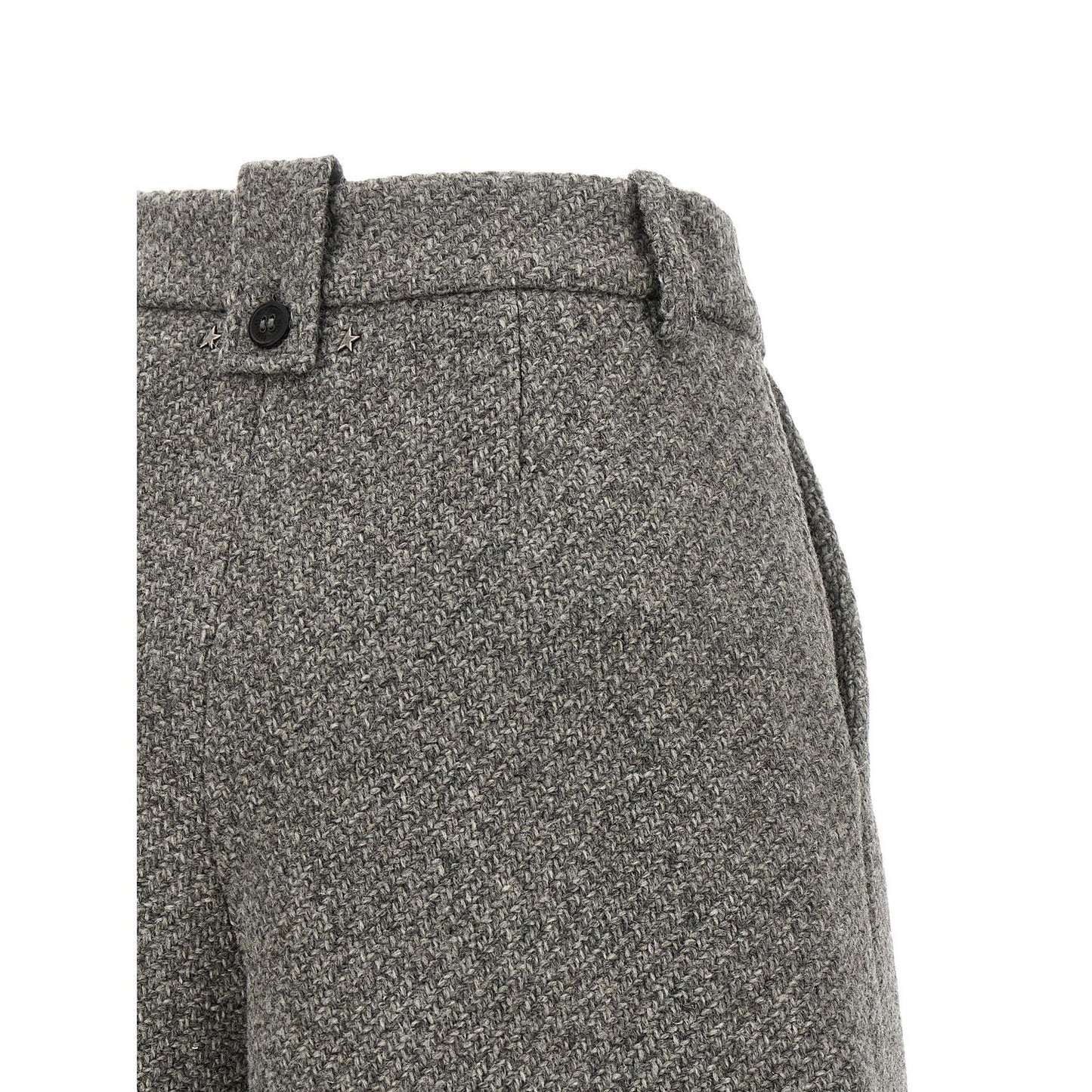 Golden Goose Gray Virgin Wool Bermuda Shorts