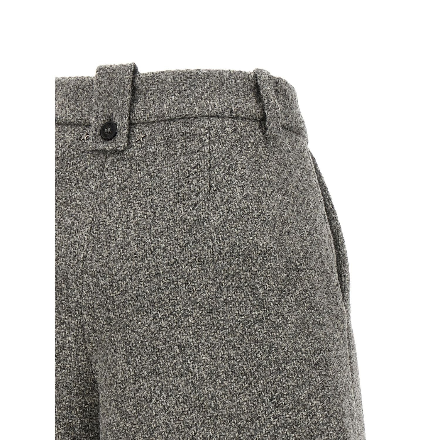 Golden Goose Gray Virgin Wool Bermuda Shorts