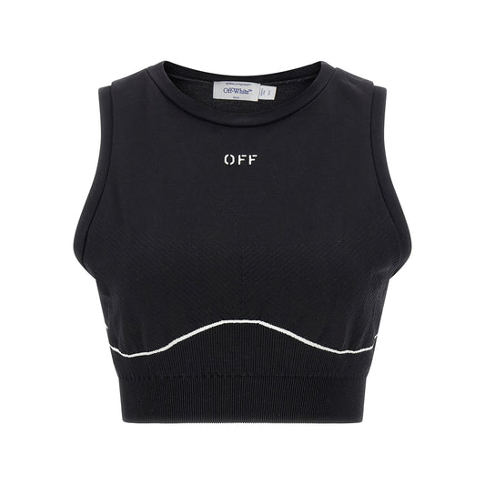 Off-White Black Polyamide Sport Bra