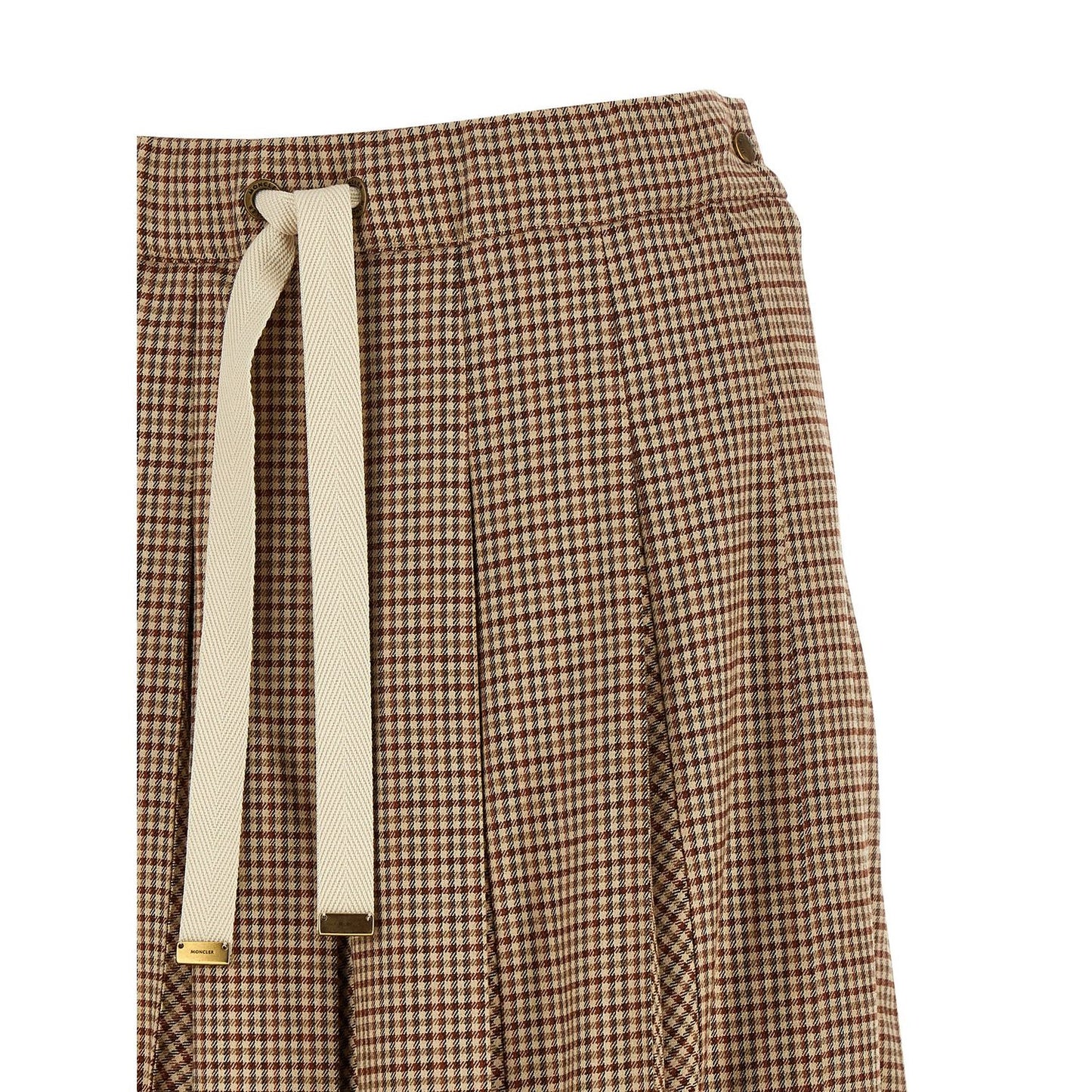 Moncler Beige Viscose Midi Skirt